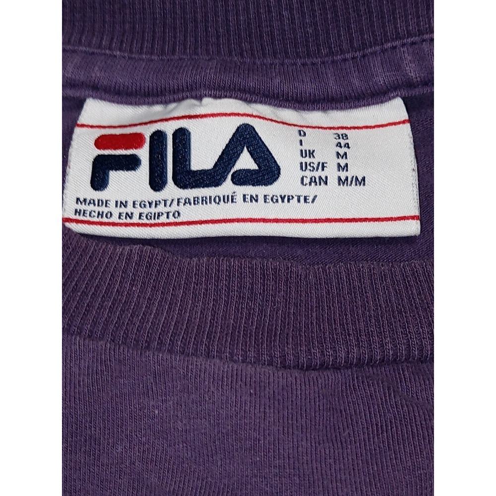 VINTAGE Fila Shirt Womens Size Medium M Purple Tee Short Sleeve Adult‎ Top - Picture 5 of 7
